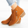 Bottes plate femme à petit talon bois