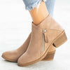 Bottes plate femme à petit talon bois