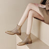 Bottes plates femme en maille