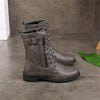 Bottes plates femmes style rétro montante