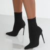 Bottes à pointues à enfiler style escarpins d'hiver