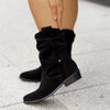 Bottes plates femme mi-hautes souples noires