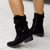 Bottes plates femme mi-hautes souples noires