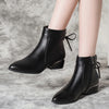 Bottes plates femme courtes en simili cuir
