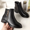 Bottes plates femme en simili cuir noires fourrées