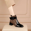 Bottes plates femme courtes en simili cuir sophistiquées