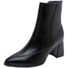 Bottes à talons femme pointues à fermeture éclair latérale