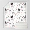 Plaid blanc couverture petit chien