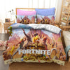 Parure de lit bleu marron avec imprimé Fortnite