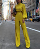 Jolie combinaison jaune femme