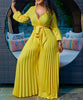 Combinaison col V jaune grande taille