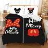 Parure de lit noire Mickey et Minnie