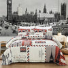 Parure de lit blanche style timbre London