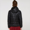 Doudoune fine courte noire avec col haut pour femme