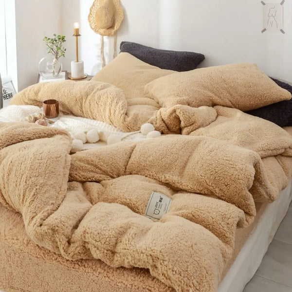 Parure de lit brun-beige effet fourrure – Le Royaume du Bébé