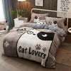 Parure de lit cat lover grise