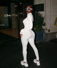 Combinaison blanche moulante streetwear