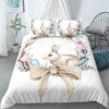 Parure de lit blanche motif lapin assis