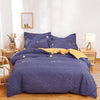 Parure de lit bleu nuit avec imprimé étoile en coton
