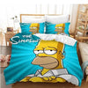 Parure de lit bleue Homer Simpson