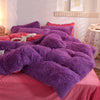 Parure de lit polaire violette effet fourrure