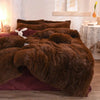 Parure de lit marron chocolat polaire