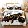 Parure de lit blanche inscription Basketball