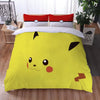 Parure de lit jaune à motif Pikachu