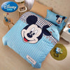 Parure de lit bleue rayée Mickey pour enfant