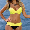 Maillots de Bain Vintage - Ensemble bikini jaune et noir