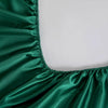 Drap-housse en Satin vert à poche profonde pour lit