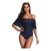 Maillot de bain une pièce rétro bleu marine