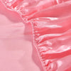 Drap-housse en Satin rose à poche profonde pour lit