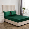 Drap-housse en Satin vert à poche profonde pour lit