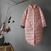 Doudoune manteau long style chemise pour femme