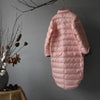 Doudoune manteau long style chemise pour femme