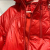 Doudoune rouge brillante pour femme, large et confortable