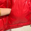 Doudoune rouge brillante pour femme, large et confortable