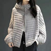 Doudoune grise tendance pour femme demi-saison