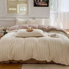 Parure de lit beige douce et chaude