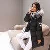 Doudoune chaude mi-longue pour femme