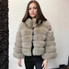 Doudoune en fausse fourrure pour femme