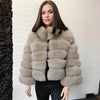 Doudoune en fausse fourrure pour femme