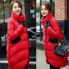 Doudoune longue rouge