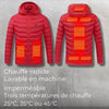Doudoune chauffante rouge