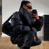 Doudoune courte et col oversize