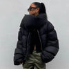 Doudoune courte et col oversize