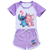 Pyjama Stitch et Angel Violet Enfant