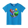 T-Shirt Mario et Yoshi Bleu