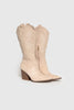 Botte de cowboy confortable et élégant en daim et en beige